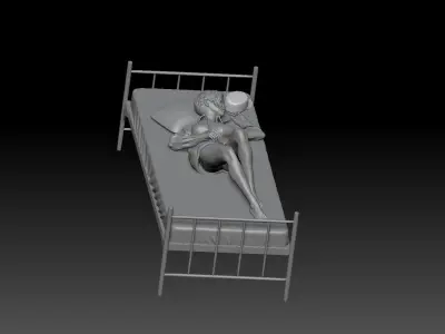 WAKE UP MILITARY GIRL 2 3D print model