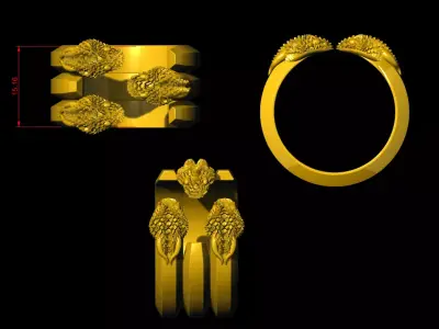 SNAKE ring Free 3D model