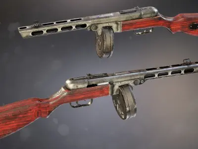 Ppsh 41  Low-poly 3D model