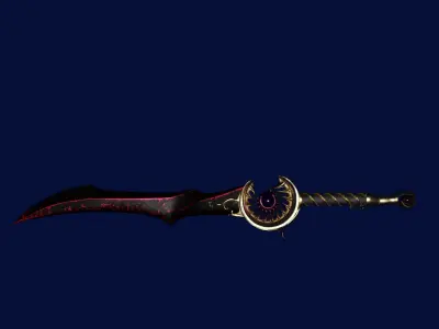 Unholy Blessing sword Low-poly 3D model