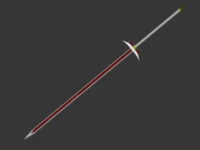 Self-Made Longsword Low-poly 3D model