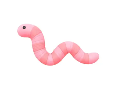 Cartoon Worm 3D model purchase