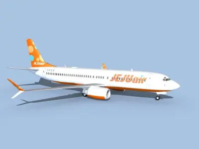 Boeing 737-800 Max Jeju Air 3D model