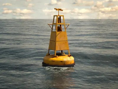 Sea Buoy Low-poly 3D model