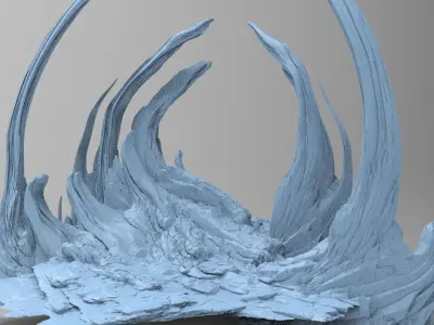 Dinosaur Raptor cliffs 4  3D model