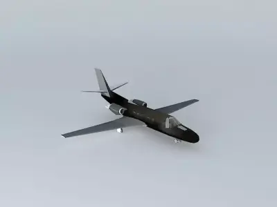 Private Cessna Citaton X with interior Free 3D model