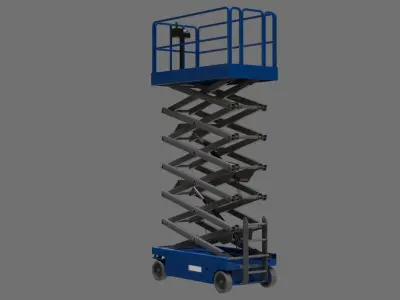 Scissor Lift 1A Low-poly 3D model