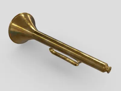 Trumpet brass Low-poly 3D model