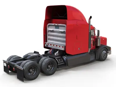 Peterbilt 377 Low-poly 3D model