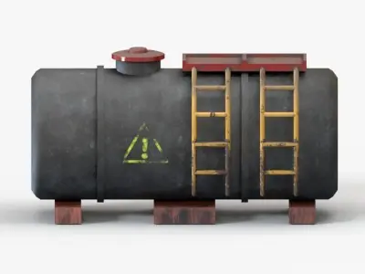 Oil Tank Free low-poly 3D model purchase