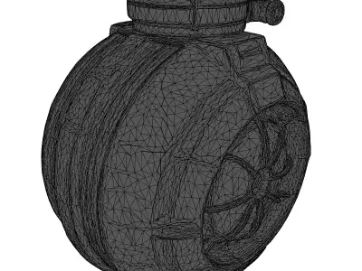 Futuristic Plasma Grenade 3D Model 3D model
