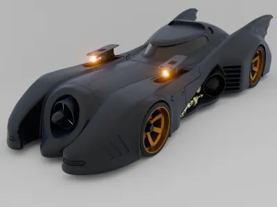 Phatmobile - Rigged Car Model Free 3D model