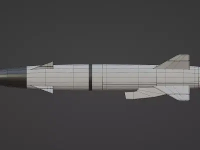 RBS 15 Mk 3 Anti-Ship Missile Rig Ready Free low-poly 3D model
