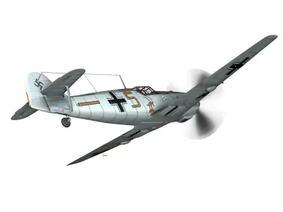 Messerschmitt - BF-109 E - Brown 5  3D model