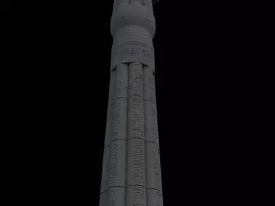 Ancient Egyptian Column 3D model