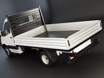 Modern Utility Pickup Truck Low-poly 3D model
