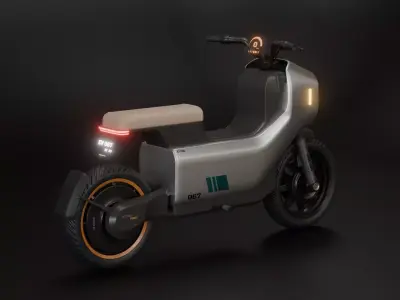 Futuristic Electric bike - Mini EV Bike 3D model