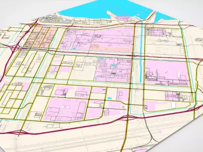 Saudi Aramco Jubail Refinery Company  3D model