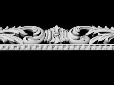 carved mirror 3D model