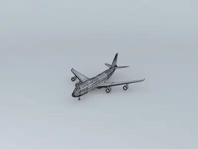 Plane in Viracopos 3D model 5