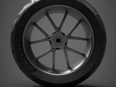 Michelin tyre Low-poly 3D model