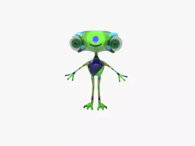 Panoti Frog Low-poly 3D model