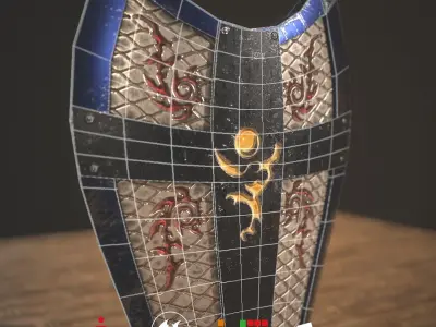 HIE Game Ready Shield D180731 Low-poly 3D model