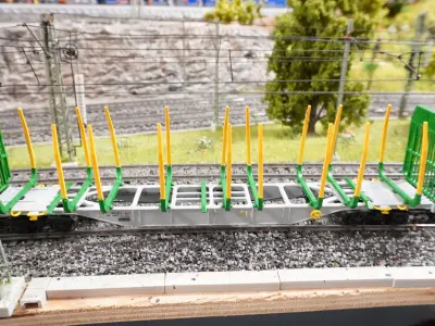Pre supported Sgnss R 9 log carrying wagon H0 Scale 3D print model