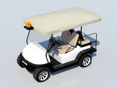 Madjax Golf Cart  Buggy Low Poly Low-poly 3D model