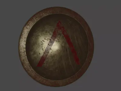 Spartan shield 3D model purchase