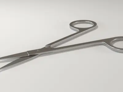 Medical Scissors Full Rigged  Low-poly 3D model