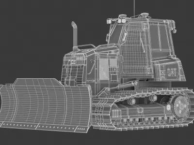 D6K2 Track-Type Tractor Medium Dozer 3D model