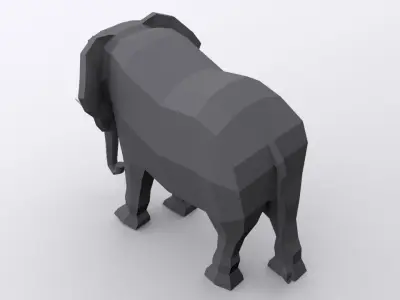 Low Poly Elephant Low-poly 3D model purchase