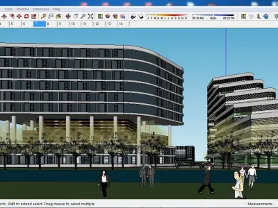 Sketchup Commercial Complex K1 3D model