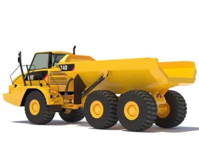 Articulated Dump Truck Cat 740 3D model