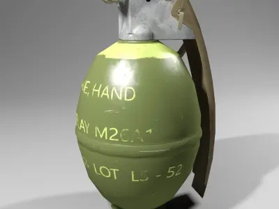 M26A1 Grenade Low-poly 3D model