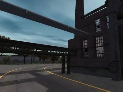 Beam and truss construction set Low-poly 3D model