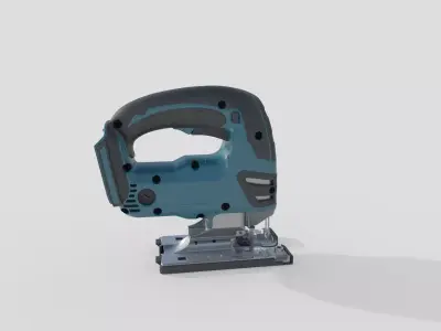 Wood workshop machinery Low-poly 3D model