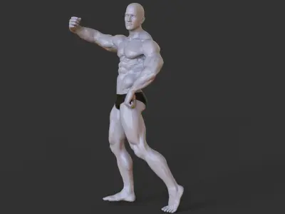 Bodybuilder Pose 3D print model shop