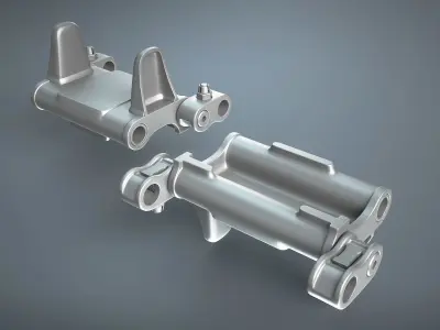 BMP-1 and BMP-2 Tracks Low-poly 3D model
