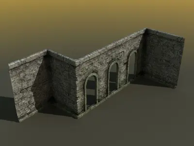 Medieval Stone Archs 3D model