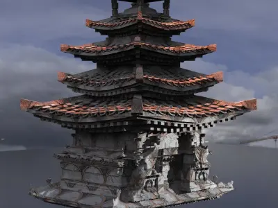 Dragon Lord Temple 4 3D model