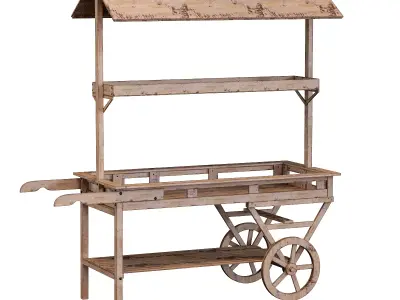 Pine Trolley Primeurs 3D model