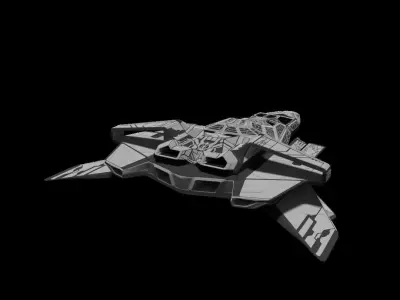 VBS-1 Spaceship Low-poly 3D model