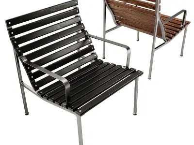 Traverse Lounge Chair with armrests by Hay 3D model
