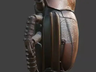 Cybernetic Scarab Beetle 3D Model Analysis 3D model