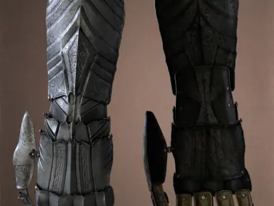 Ornamented Gauntlet Low-poly 3D model