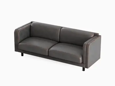 Leather Sofa 03 Low-poly 3D model