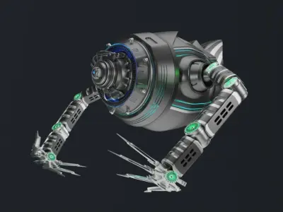 Sci-Fi Drone  Robot Free 3D model