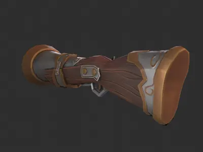 Stylized Gun Low-poly 3D model shop